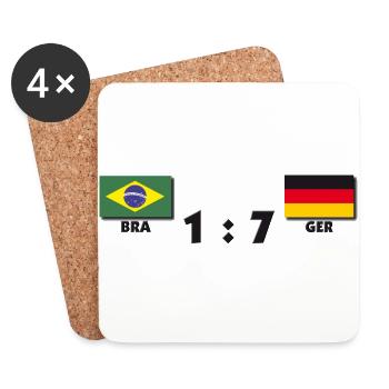 1 zu 7 - Untersetzer (4er-Set) - Weiß - Vorne