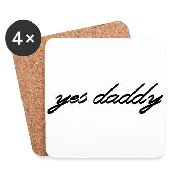 yes daddy dad sugardaddy - Untersetzer (4er-Set) - Weiß - Vorne