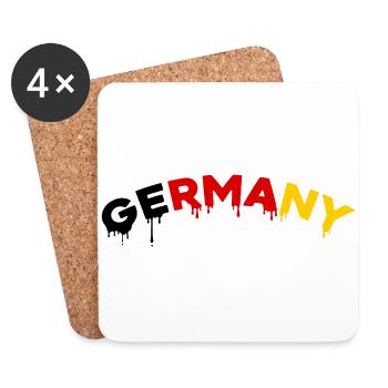 Germany I Germany Design Black Red Gold - Coasters (set of 4) - white - Front