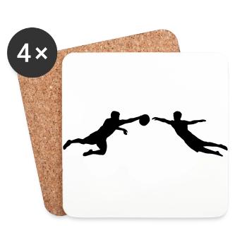 Ultimate Frisbee men - Untersetzer (4er-Set) - Weiß - Vorne
