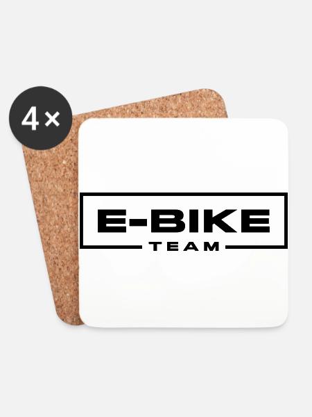E-BIKE TEAM - Untersetzer (4er-Set) - Weiß