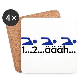 1 ... 2..äääh - Dessous de verre (lot de 4) - blanc - Devant