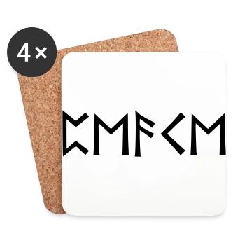 Peace - rune script - Coasters (set of 4) - white - Front