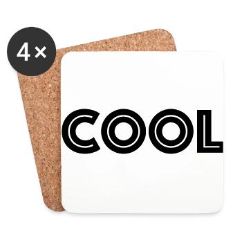 cool - Dessous de verre (lot de 4) - blanc - Devant