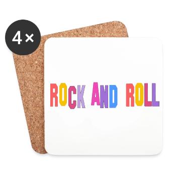Rock and roll - Coasters (set of 4) - white - Front