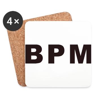 BPM elektronische Musik - Untersetzer (4er-Set) - Weiß - Vorne