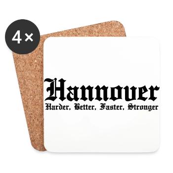 Hannover Harder Better Faster Stronger - Untersetzer (4er-Set) - Weiß - Vorne