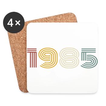 1985 Retro Style 1985 Birthday 1985 Vintage - Coasters (set of 4) - white - Front