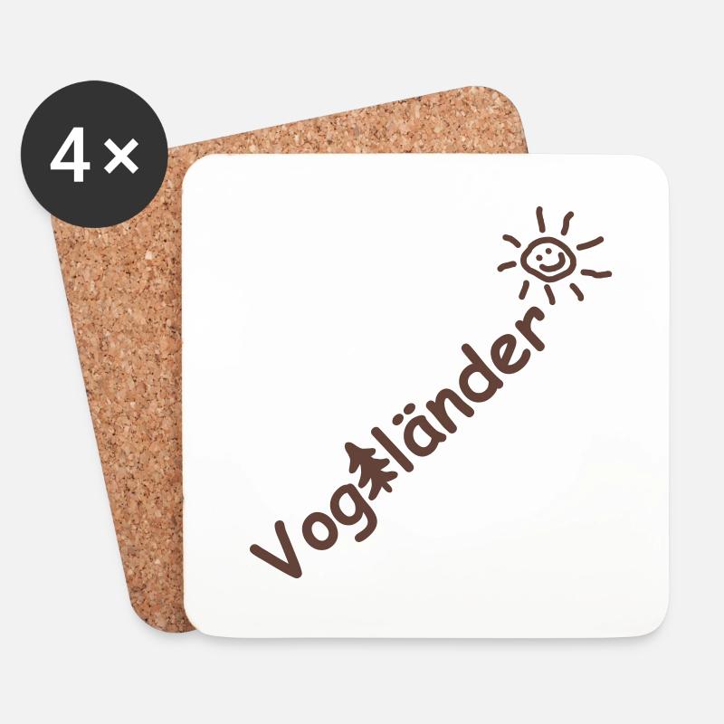 Vogtländer - Untersetzer (4er-Set) - Weiß