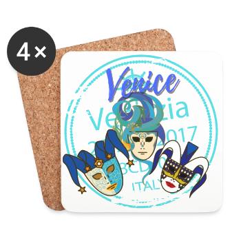 Venice, Italy - Coasters (set of 4) - white - Front