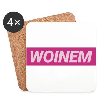 Woinem zweifarbig - Untersetzer (4er-Set) - Weiß - Vorne
