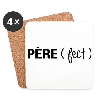 Père Fect - Parfait - Dessous de verre (lot de 4) - blanc - Devant