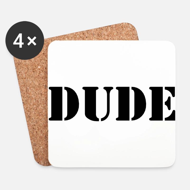 Dude - Untersetzer (4er-Set) - Weiß