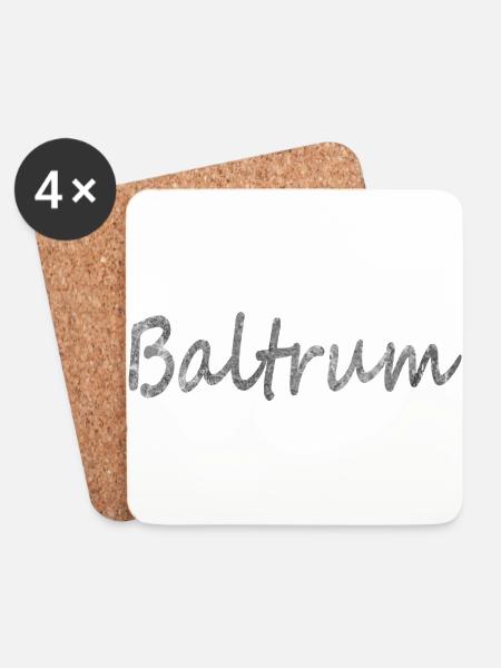 Baltrum die Insel! Geschenk Idee - Untersetzer (4er-Set) - Weiß