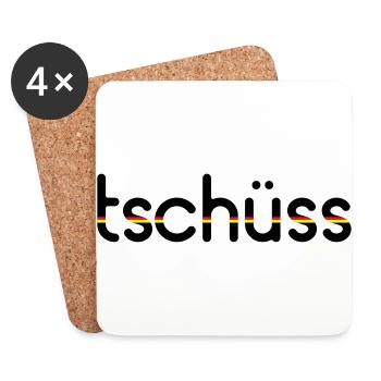 Tschüss - Customizable - Coasters (set of 4) - white - Front