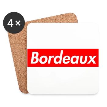 Bordeaux, Ville en France - Dessous de verre (lot de 4) - blanc - Devant