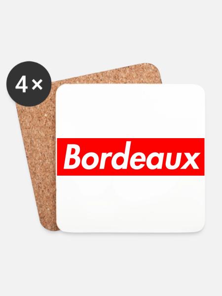 Bordeaux, Stadt in Frankreich - Untersetzer (4er-Set) - Weiß