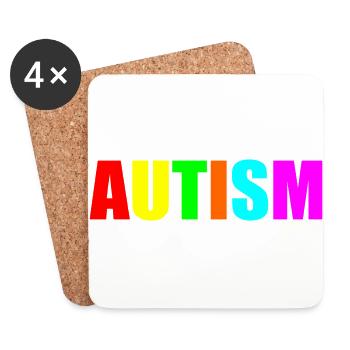 autism quote - Coasters (set of 4) - white - Front
