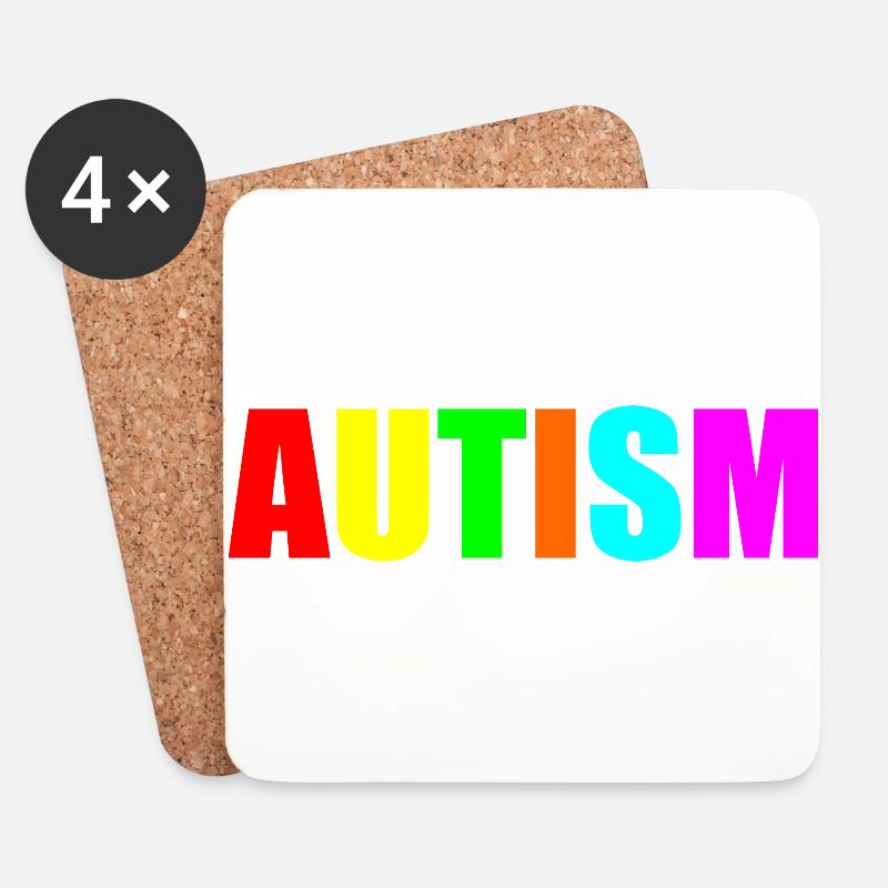 Autismus-Zitat - Untersetzer (4er-Set) - Weiß
