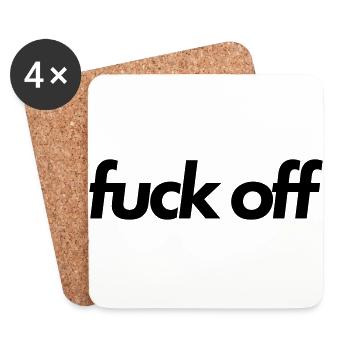 fuck off - Untersetzer (4er-Set) - Weiß - Vorne