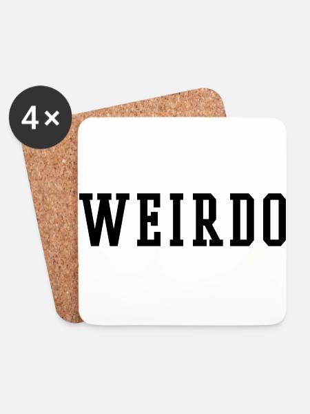 Weirdo - Coasters (set of 4) - white