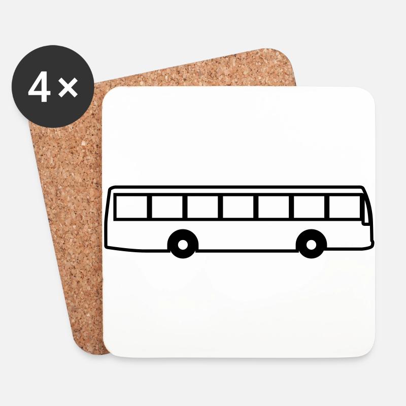 bus - Untersetzer (4er-Set) - Weiß
