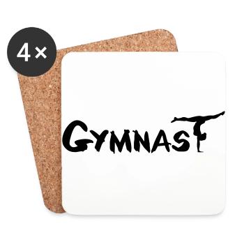 Gymnast, Gymnastics, Women - Coasters (set of 4) - white - Front