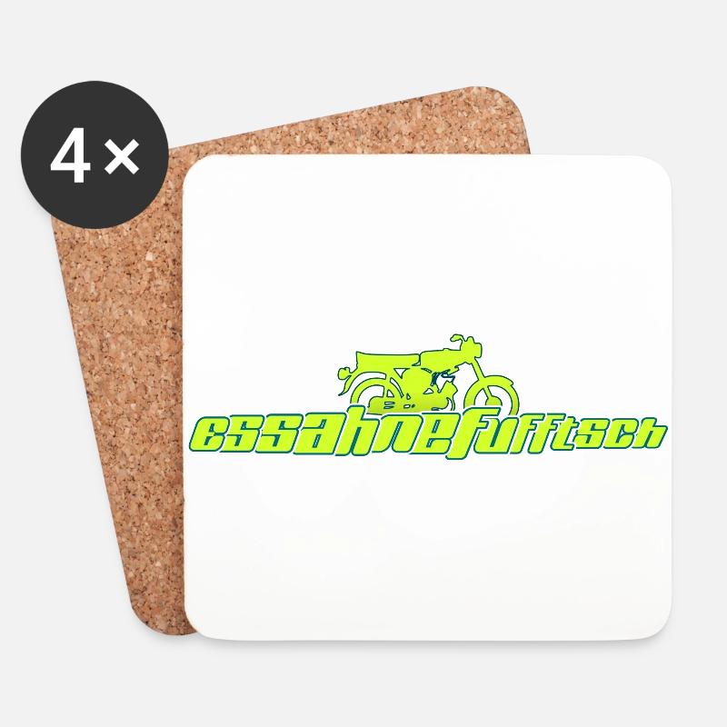 Essahnefufftsch - Untersetzer (4er-Set) - Weiß