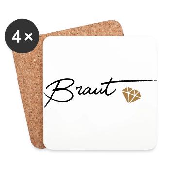 Braut - Untersetzer (4er-Set) - Weiß - Vorne