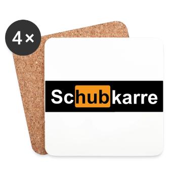schHUBkarre - Untersetzer (4er-Set) - Weiß - Vorne