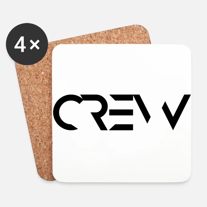 Crew, Team - Untersetzer (4er-Set) - Weiß