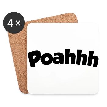Poah shirt - Coasters (set of 4) - white - Front