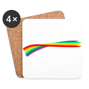 LGBTQ LGBTQ+ Pride Month Flag Design - Untersetzer (4er-Set) - Weiß - Vorne