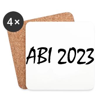 Abi 2023 - Untersetzer (4er-Set) - Weiß - Vorne