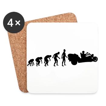 Trike evolution - Untersetzer (4er-Set) - Weiß - Vorne