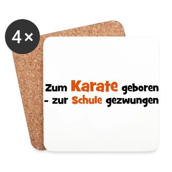 Karate - Untersetzer (4er-Set) - Weiß - Vorne