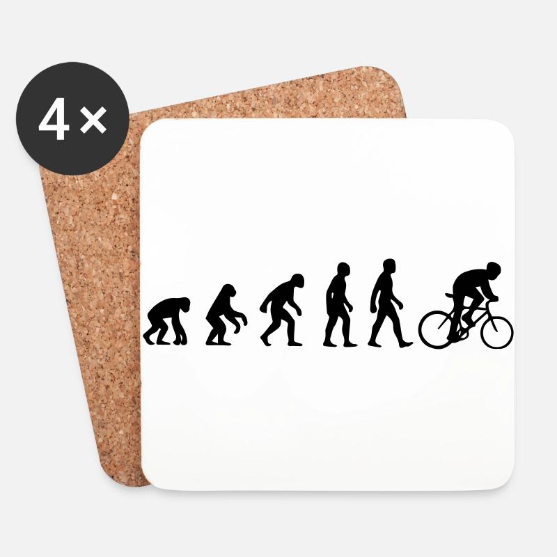 Bike Evolution - Untersetzer (4er-Set) - Weiß