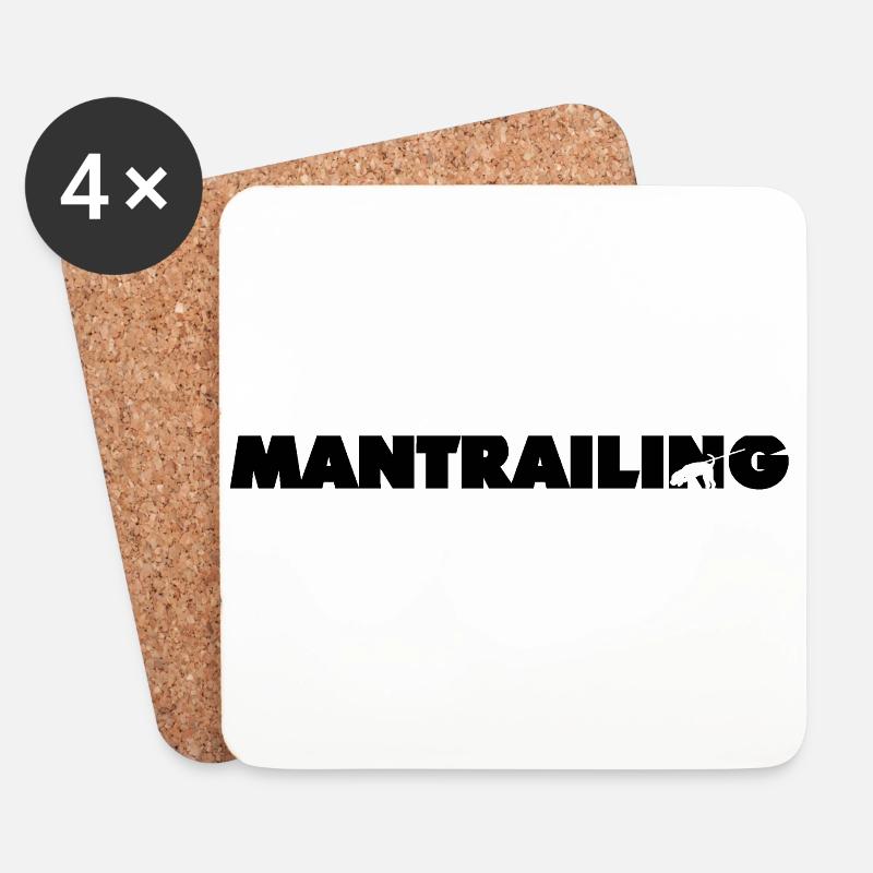 Mantrailing - Untersetzer (4er-Set) - Weiß