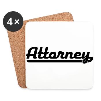 Avocat - Dessous de verre (lot de 4) - blanc - Devant