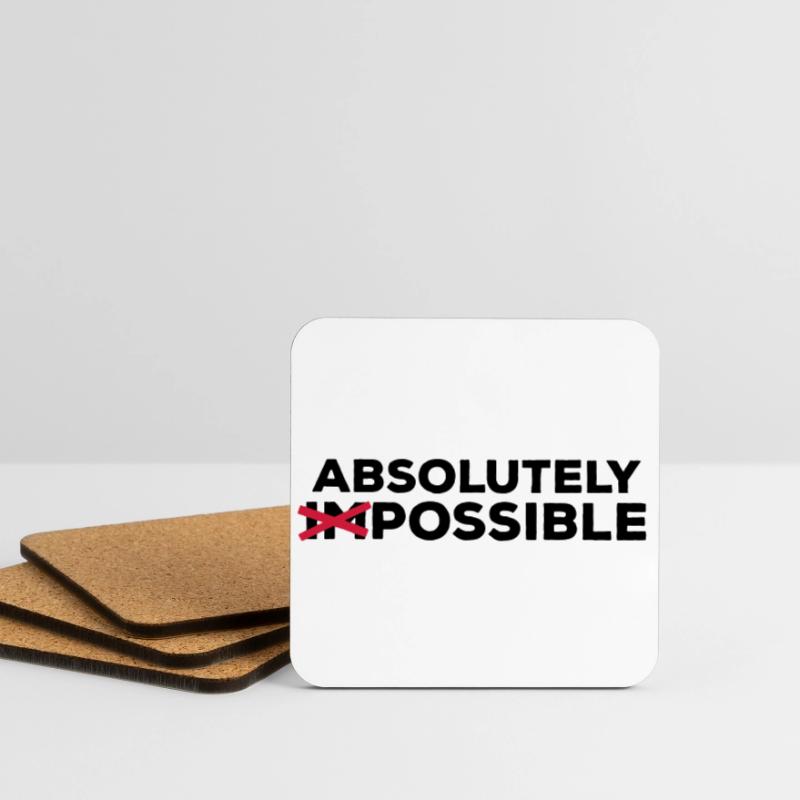 absolutely possible possible sortie solution Optimist Dessous de verre (lot de 4)