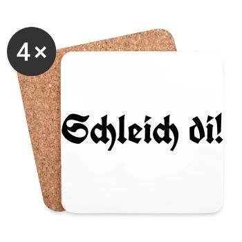 Schleich di Bayern Bavarian Bayer Funny humor - Coasters (set of 4) - white - Front