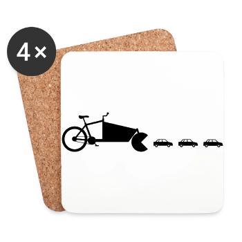 Cargo bike auto-presser - Coasters (set of 4) - white - Front