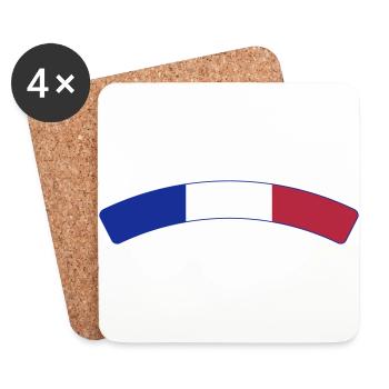 France Français Française French Frankreich - Coasters (set of 4) - white - Front