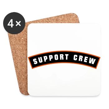 SUPPORT CREW Patch - Untersetzer (4er-Set) - Weiß - Vorne