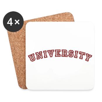 Université, université - Dessous de verre (lot de 4) - blanc - Devant