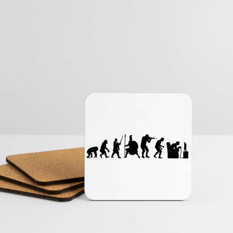 Héros de l’évolution de l’évolution Dessous de verre (lot de 4)