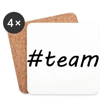 #team - Coasters (set of 4) - white - Front