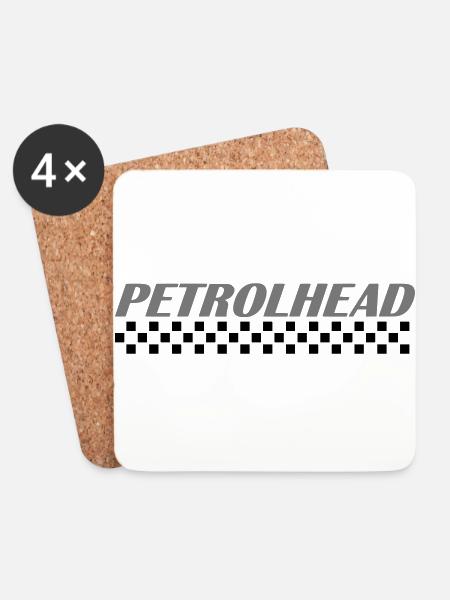 Petrolhead - Coasters (set of 4) - white