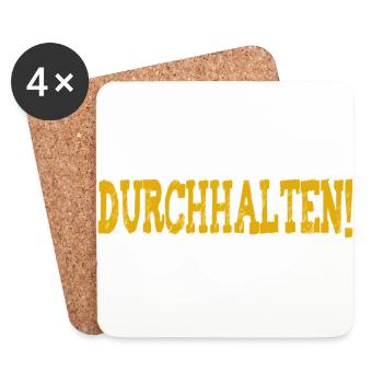 Durchhalten - Untersetzer (4er-Set) - Weiß - Vorne