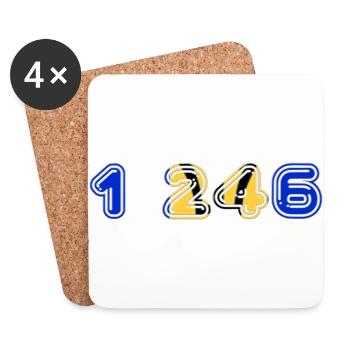TEAM 1.246 BARBADOS - Untersetzer (4er-Set) - Weiß - Vorne